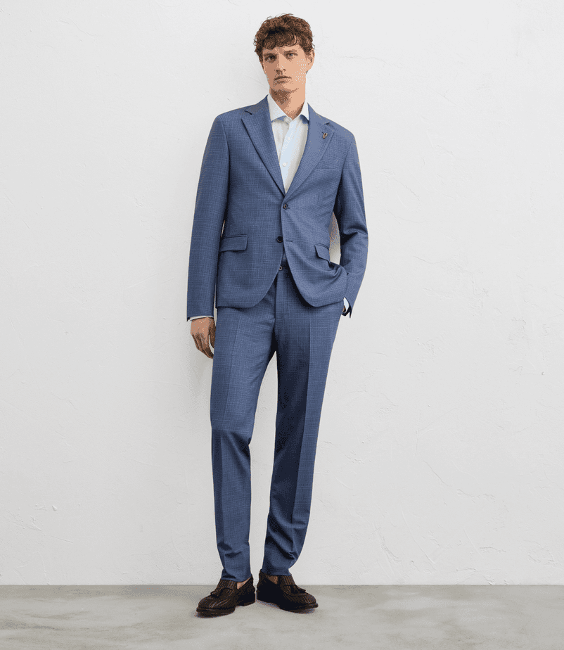 Pal Zileri abito a quadri uomo blu - 5