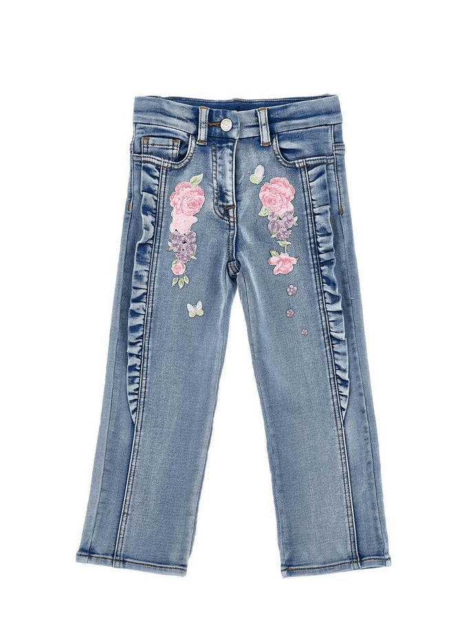 MONNALISA jeans bambina blu denim - 4