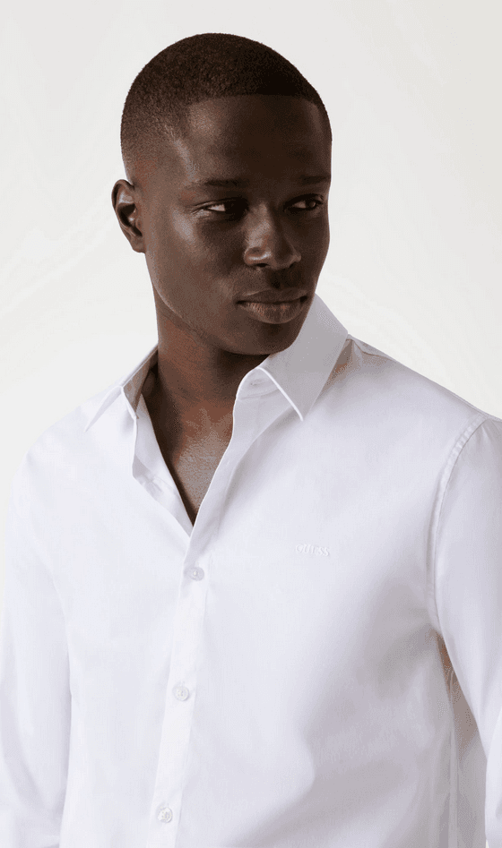 GUESS camicia slim fit uomo bianco - 3