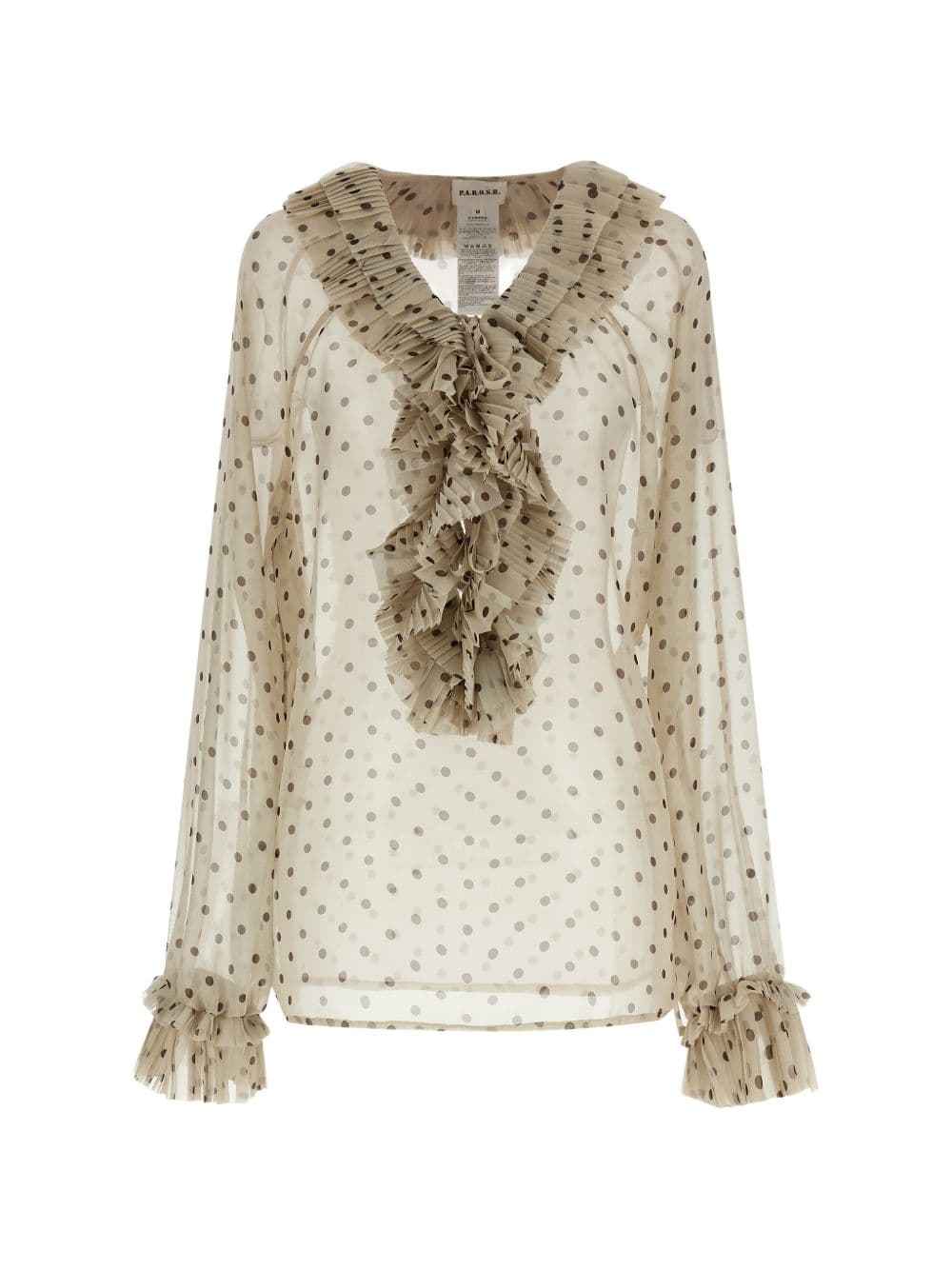 P.A.R.O.S.H. parosh blusa pallina donna beige - 5