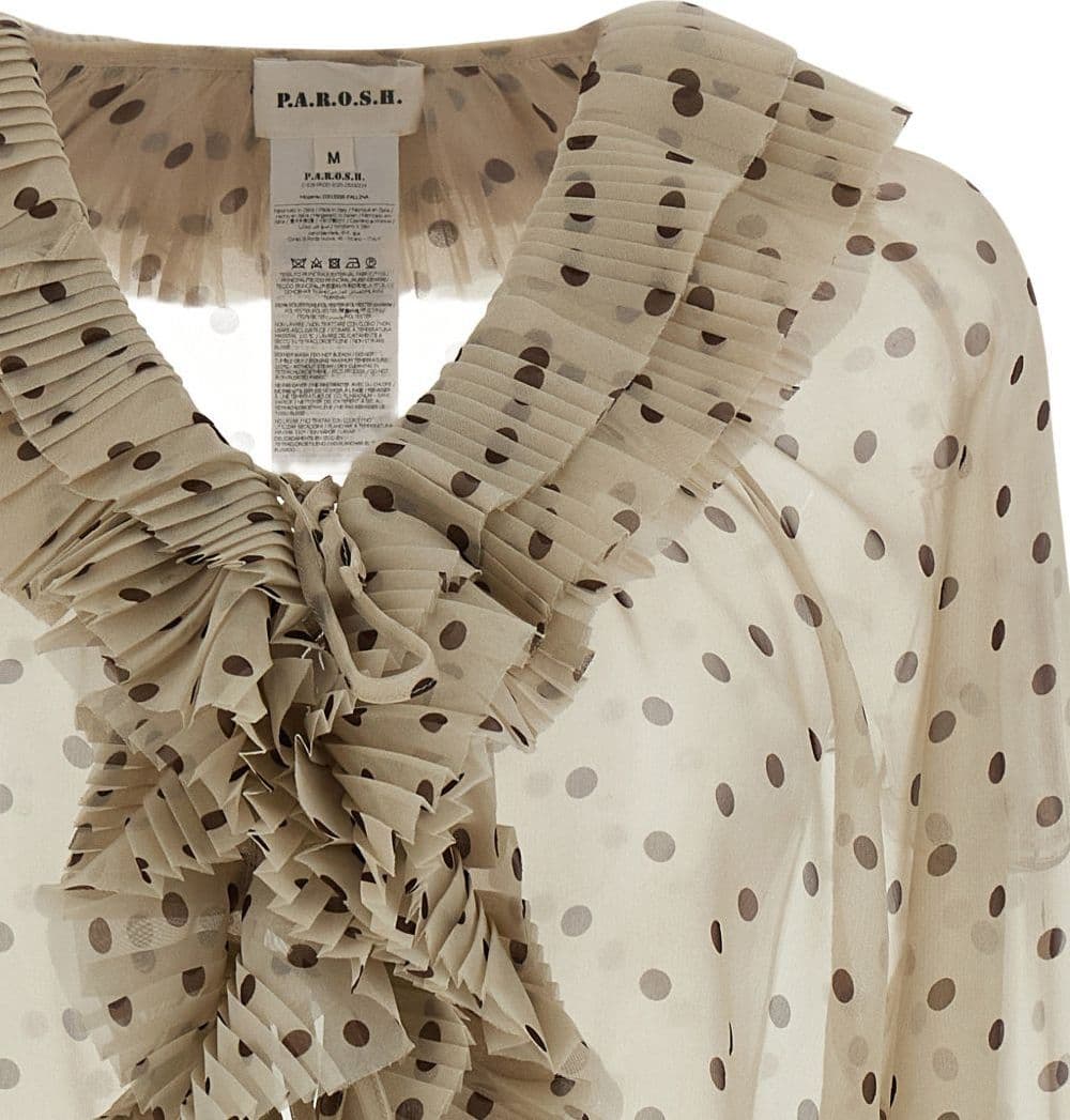 P.A.R.O.S.H. parosh blusa pallina donna beige - 3
