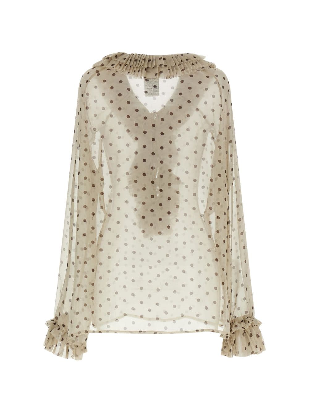 P.A.R.O.S.H. parosh blusa pallina donna beige - 4