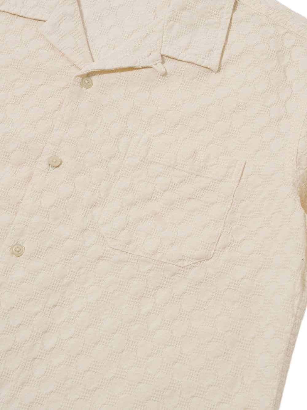 UNIVERSAL WORKS universal works camicia beige uomo maniche corte - 2