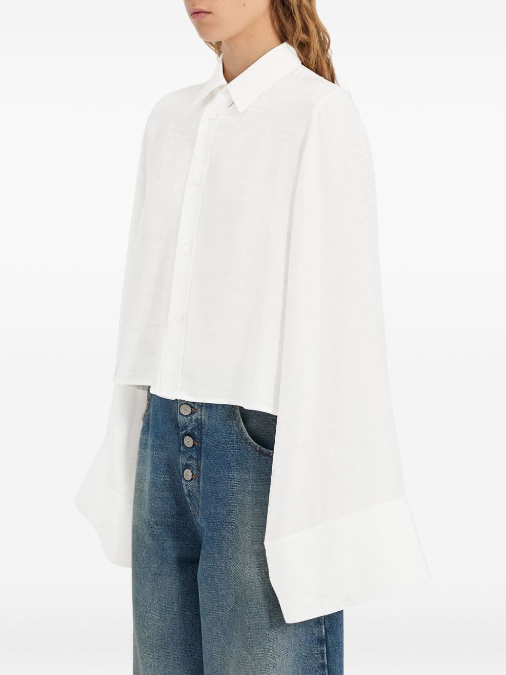 MM6 Maison Margiela mm6 maison margiela camicia bianco donna maniche svasate - 6