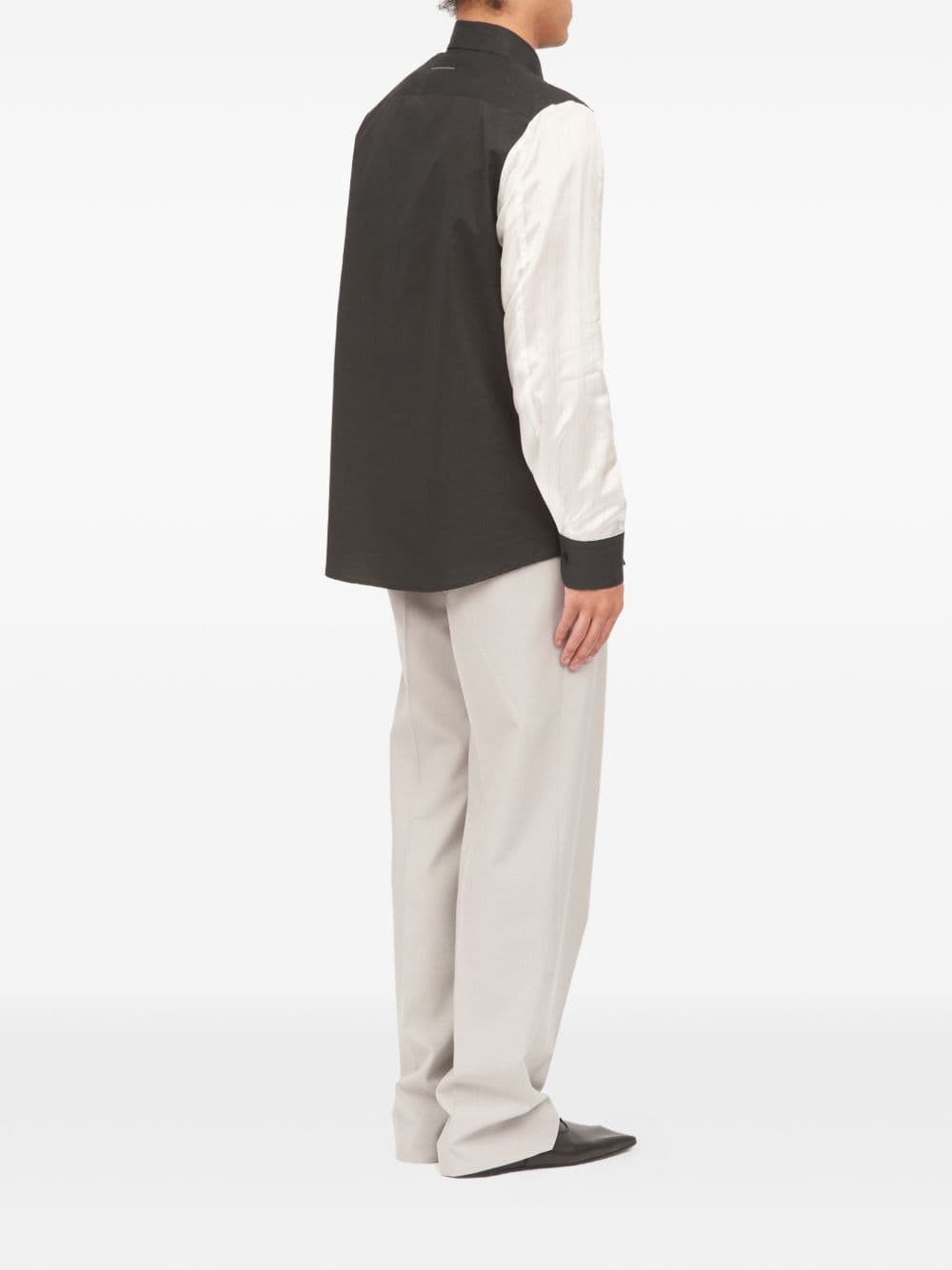 MM6 Maison Margiela mm6 maison margiela camicia nero uomo maniche a contrasto - 2