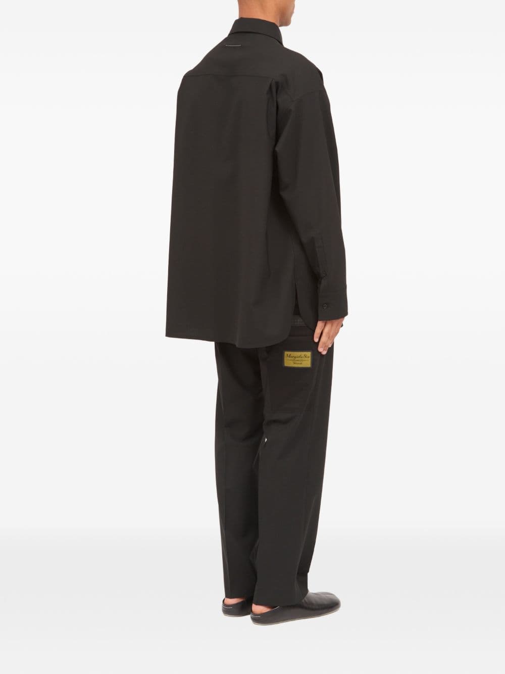 MM6 Maison Margiela mm6 maison margiela camicia nero uomo patch logo - 4