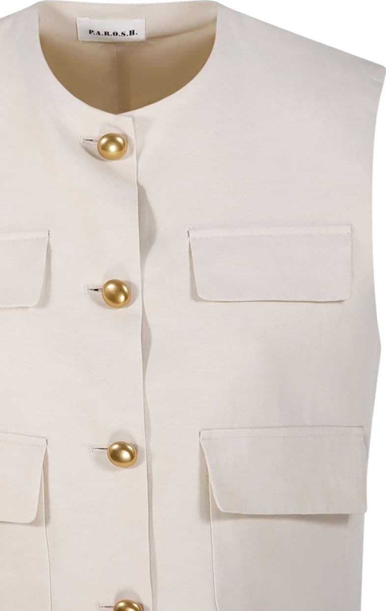 P.A.R.O.S.H. parosh gilet graisa donna sabbia - 3