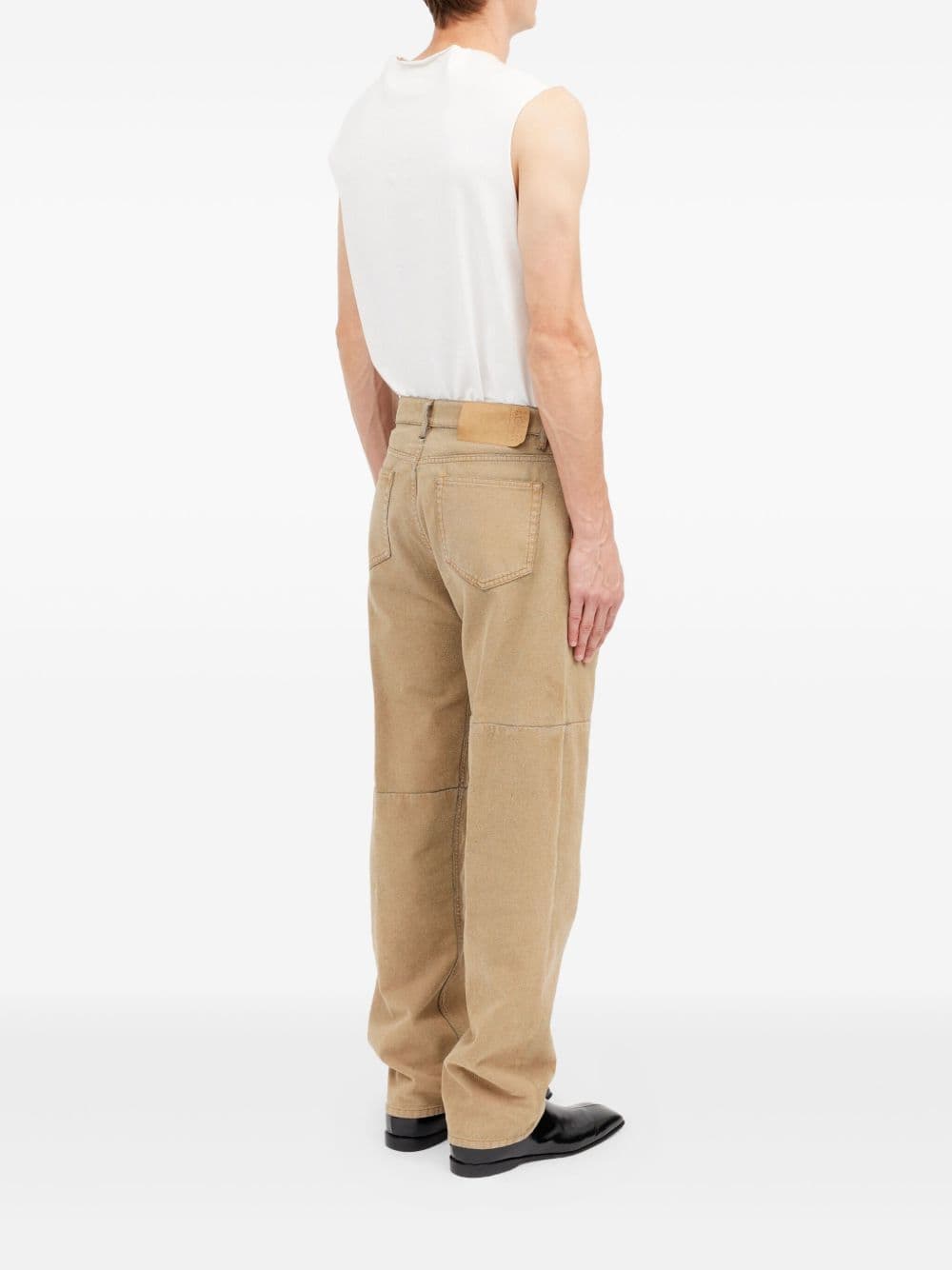 MM6 Maison Margiela mm6 maison margiela jeans beige uomo cinque tasche - 4