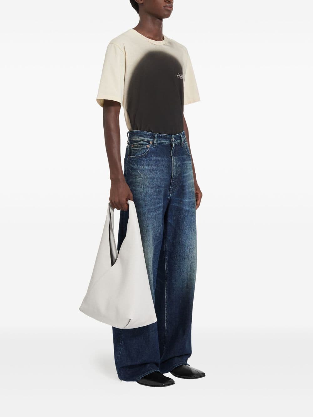 MM6 Maison Margiela mm6 maison margiela jeans gamba ampia uomo blu - 3