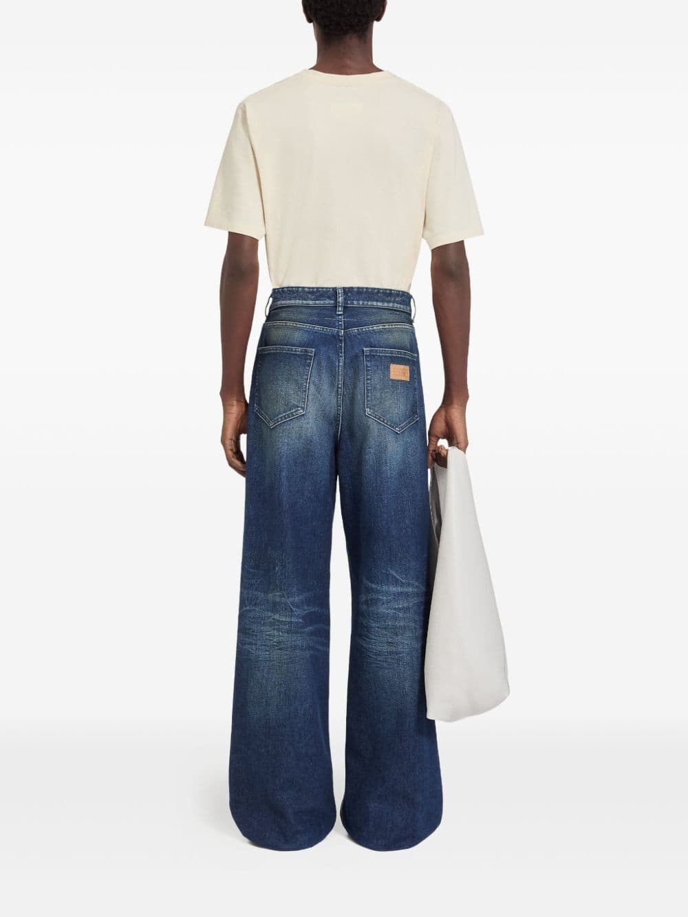 MM6 Maison Margiela mm6 maison margiela jeans gamba ampia uomo blu - 4