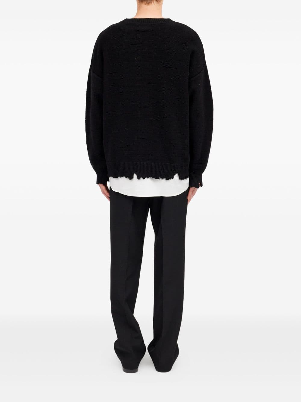 MM6 Maison Margiela mm6 maison margiela maglia nero uomo girocollo - 4