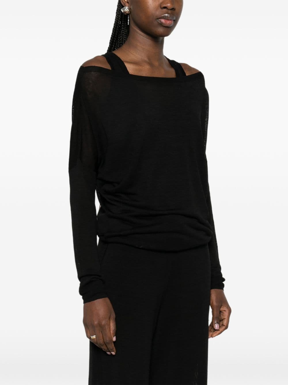 P.A.R.O.S.H. parosh maglia babylon donna nero - 5