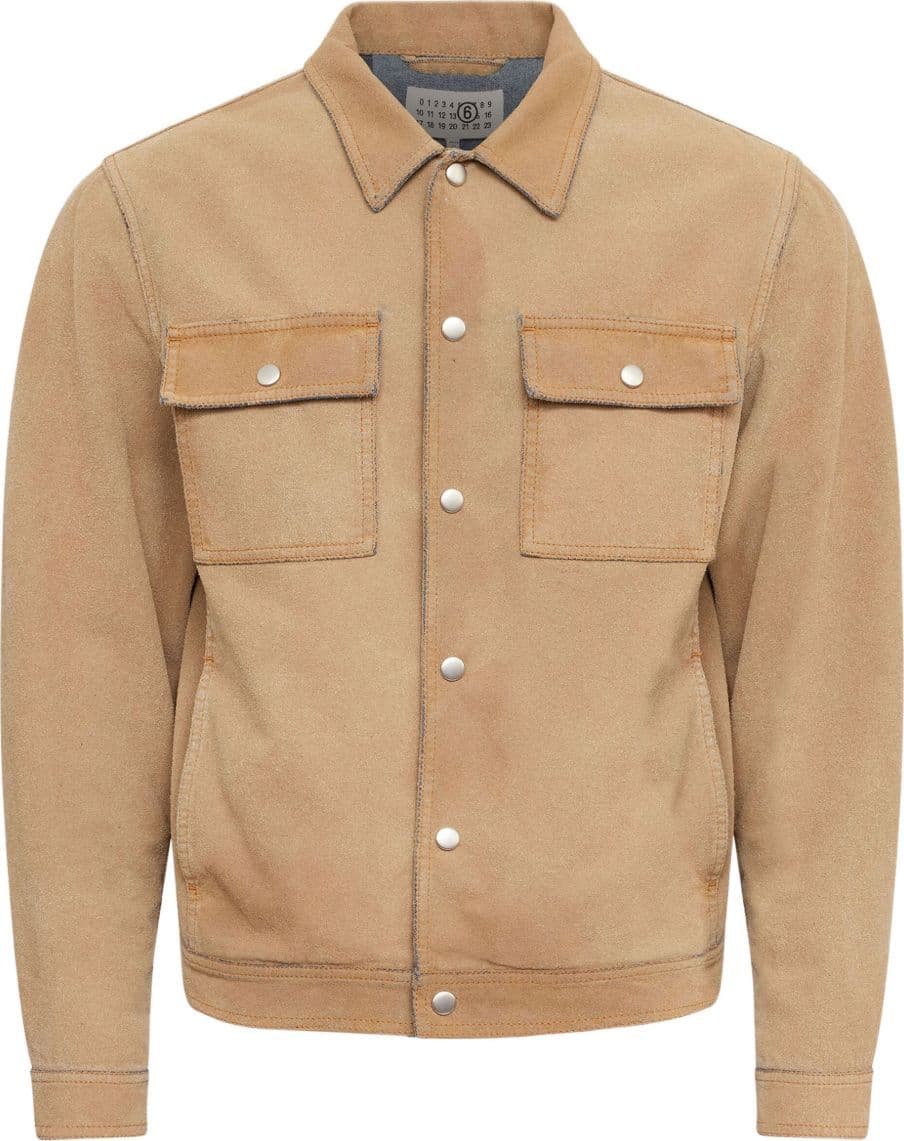 MM6 Maison Margiela mm6 maison margiela giubbotto beige uomo con tasche - 4