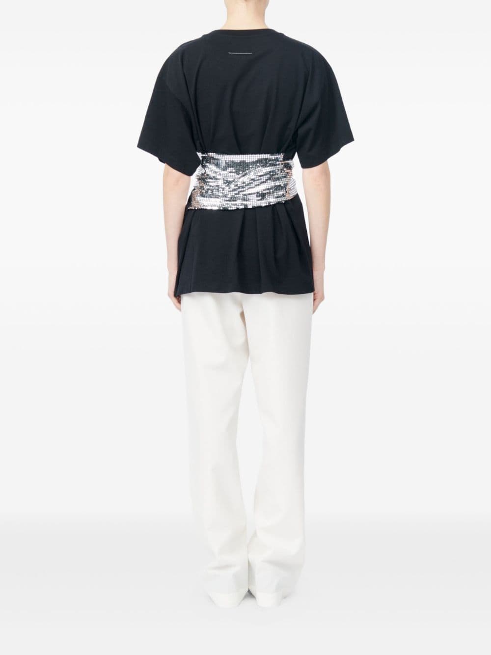MM6 Maison Margiela mm6 maison margiela t-shirt nero donna paillettes - 4