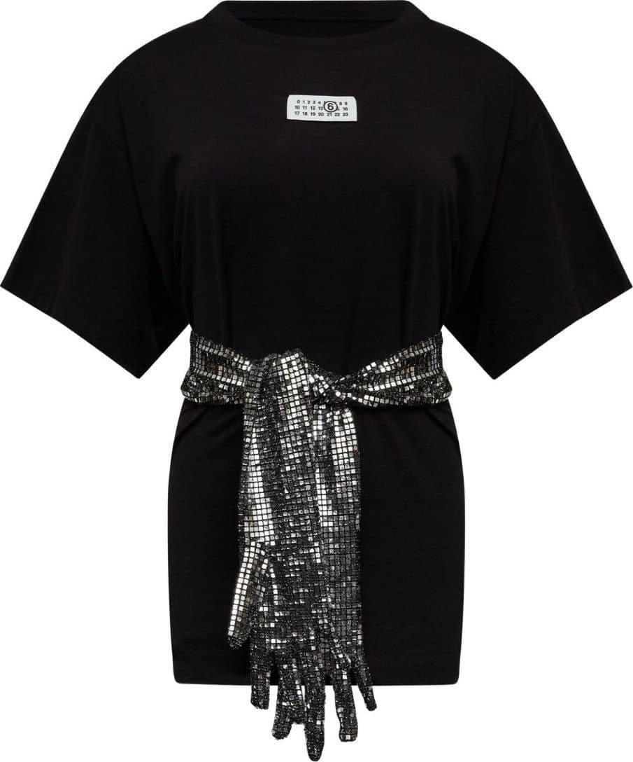 MM6 Maison Margiela mm6 maison margiela t-shirt nero donna paillettes - 5