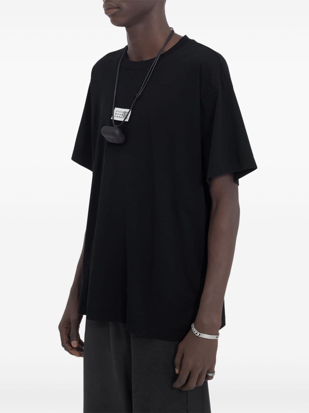 MM6 Maison Margiela mm6 maison margiela t-shirt nero uomo stampa logo - 6