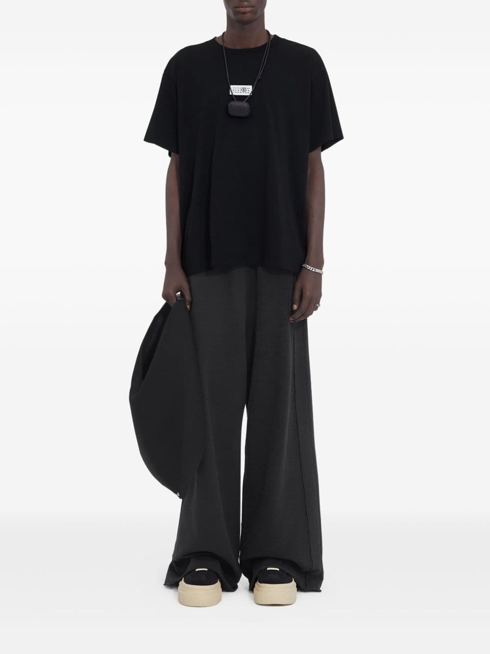 MM6 Maison Margiela mm6 maison margiela t-shirt nero uomo stampa logo - 2