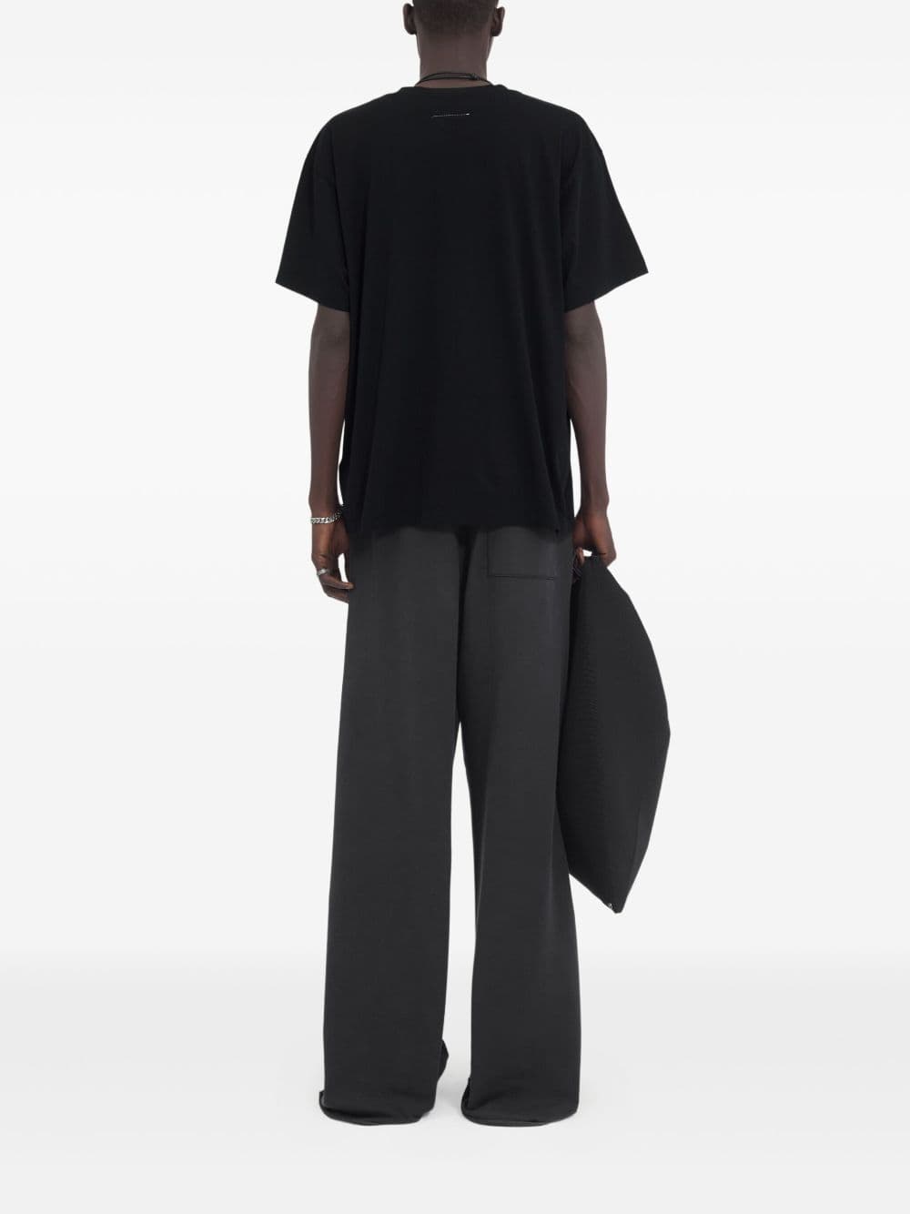 MM6 Maison Margiela mm6 maison margiela t-shirt nero uomo stampa logo - 4