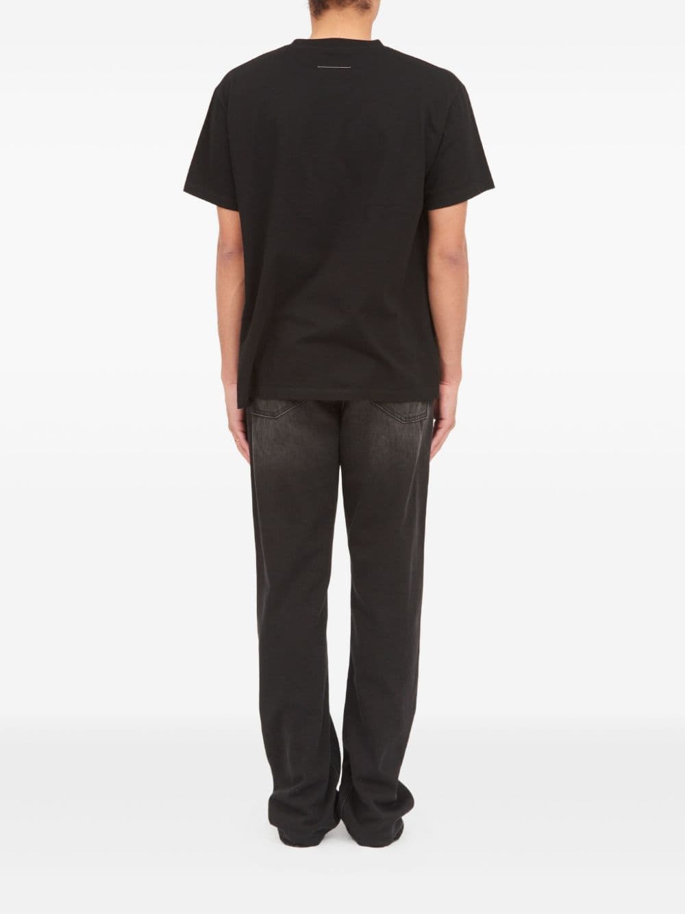 MM6 Maison Margiela mm6 maison margiela t-shirt etichetta logo uomo nero - 4