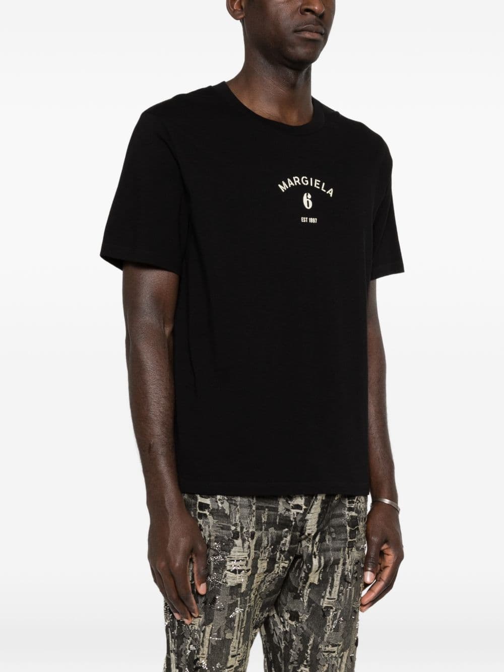 MM6 Maison Margiela mm6 maison margiela t-shirt logo uomo nero - 6