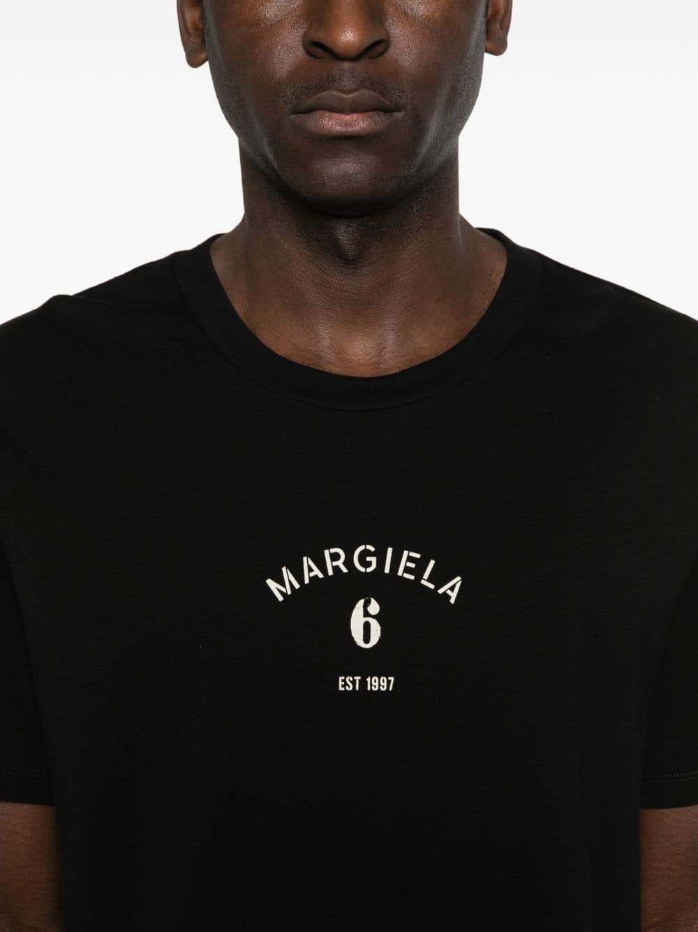 MM6 Maison Margiela mm6 maison margiela t-shirt logo uomo nero - 4