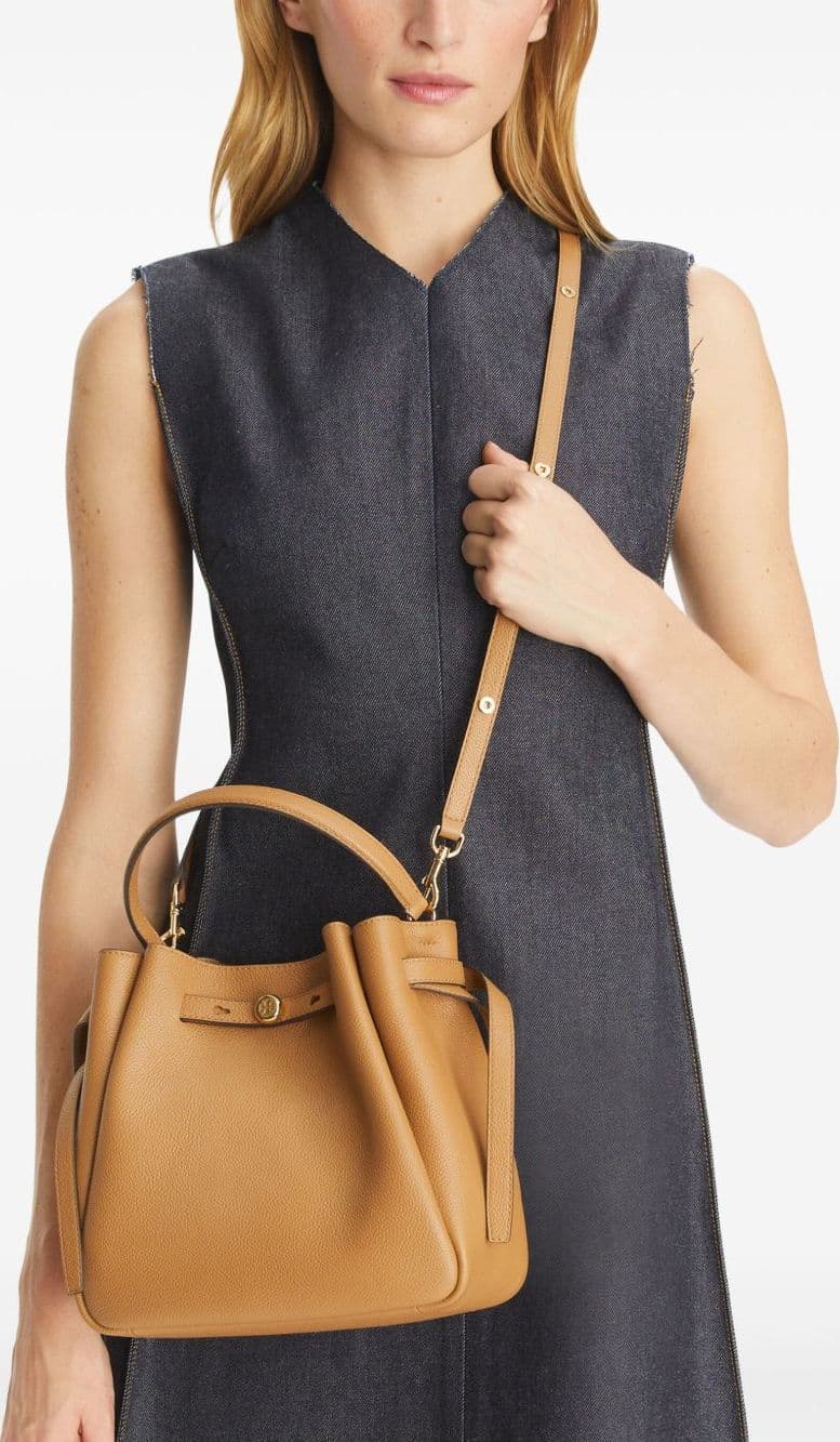 TORY BURCH tory burch borsa marrone donna romy a secchiello - 2