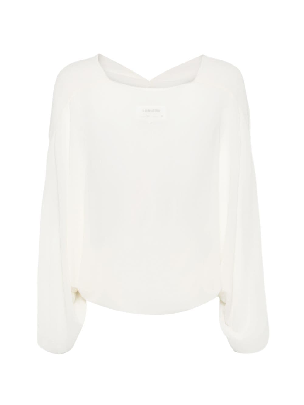 MM6 Maison Margiela mm6 maison margiela top bianco donna maniche lunghe - 2