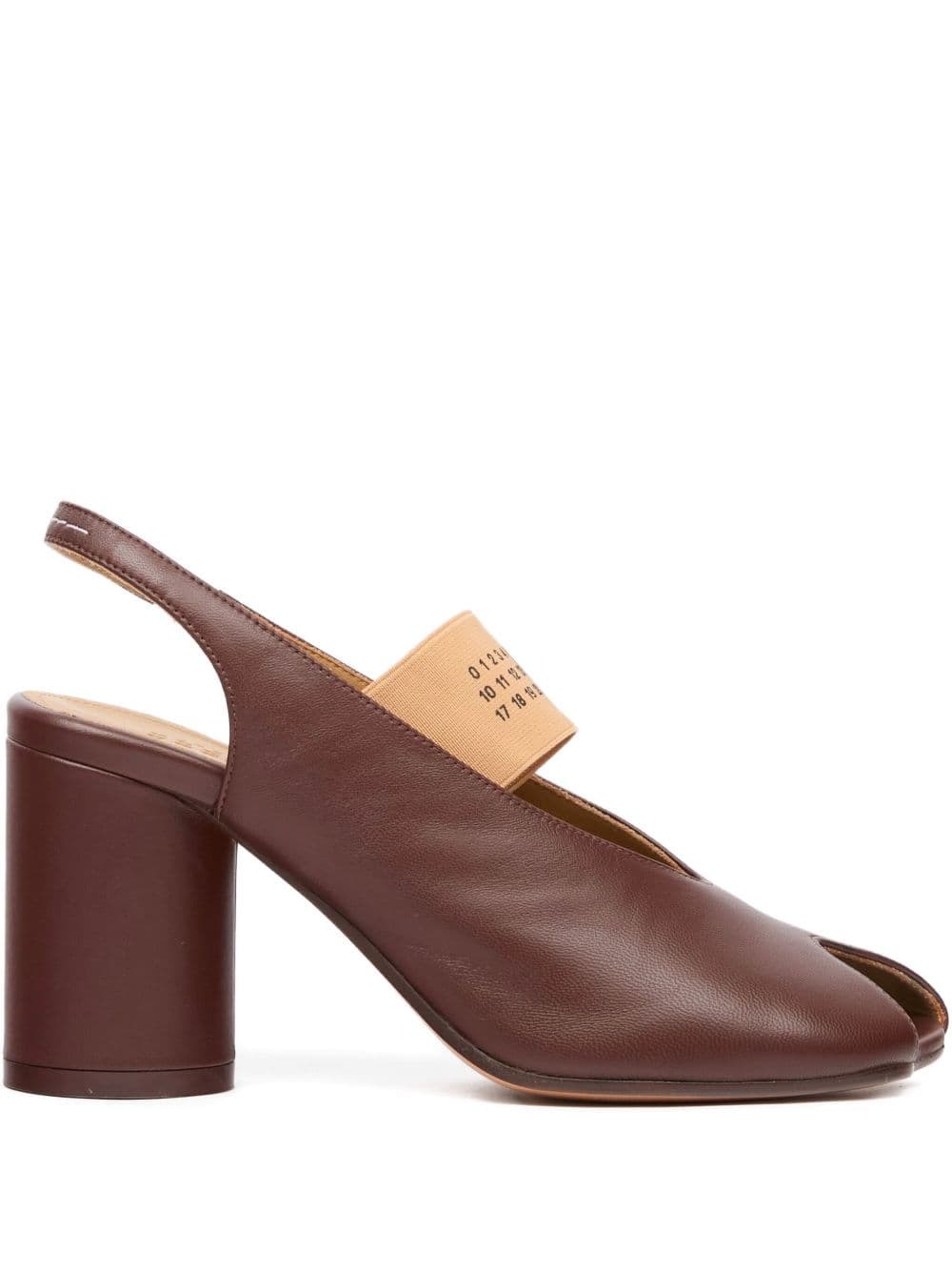MM6 Maison Margiela mm6 maison margiela sandalo marrone donna slingback anatomic numeric - 6
