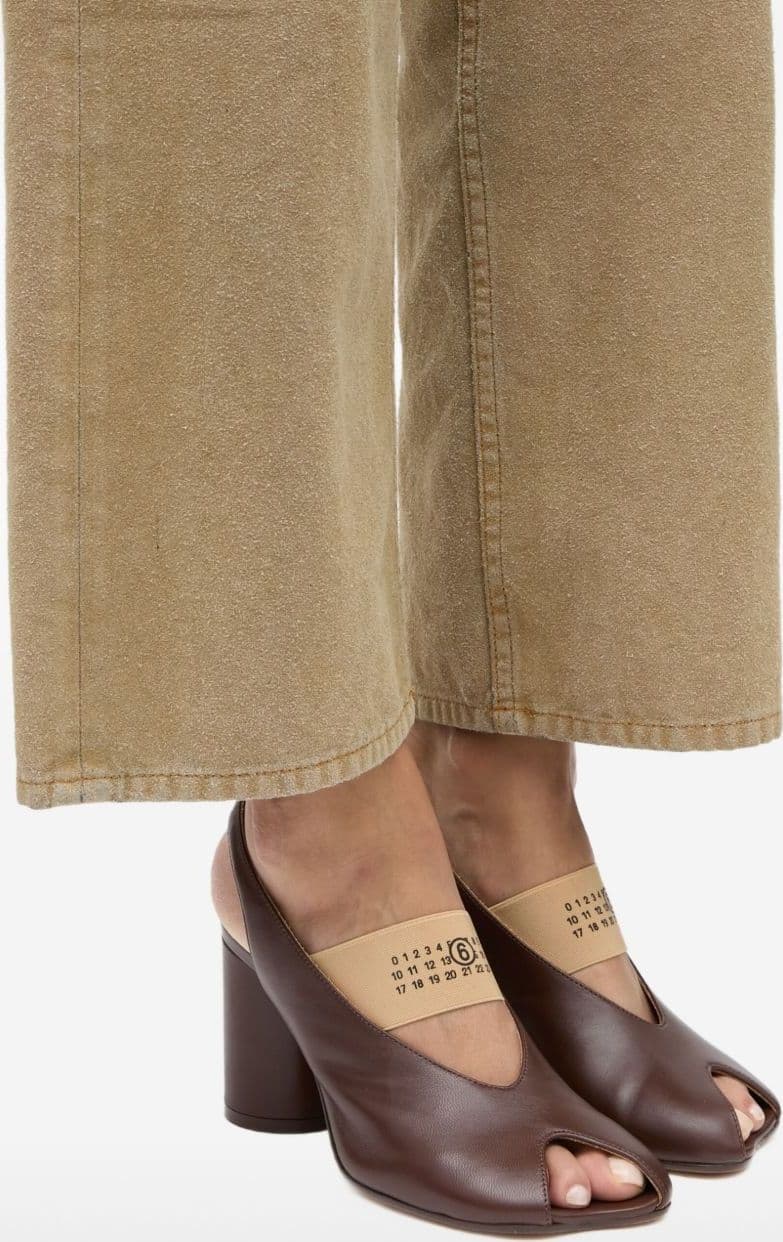 MM6 Maison Margiela mm6 maison margiela sandalo marrone donna slingback anatomic numeric - 2