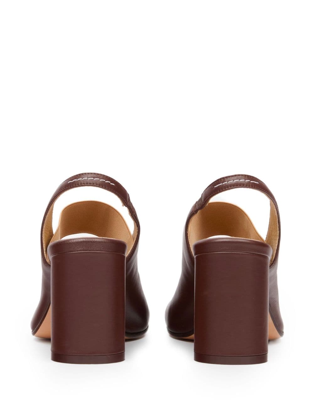 MM6 Maison Margiela mm6 maison margiela sandalo marrone donna slingback anatomic numeric - 5