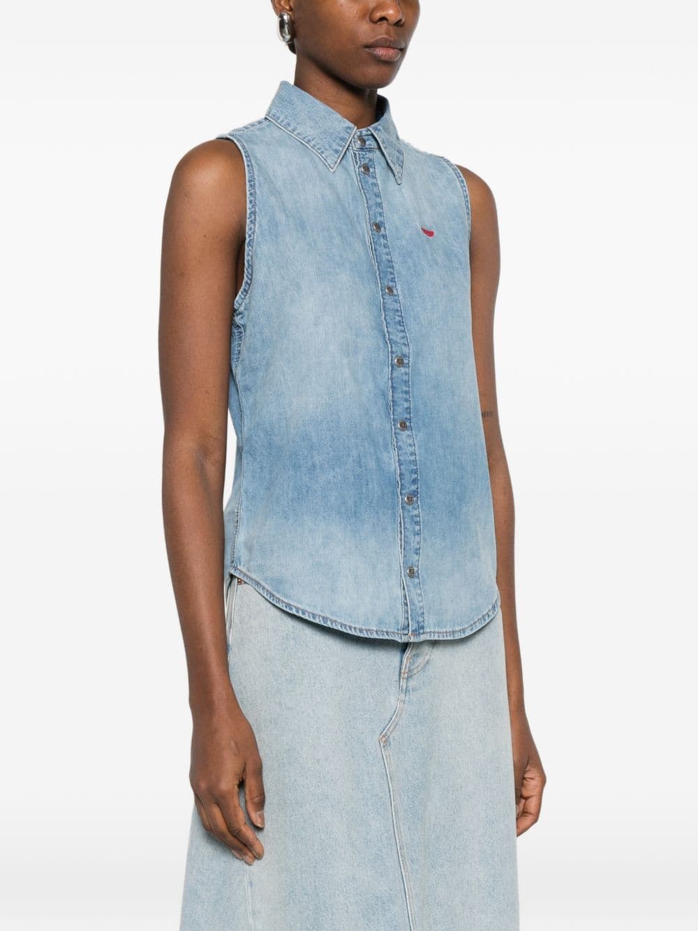 DIESEL diesel camicia de-eazy-sl donna blu - 6
