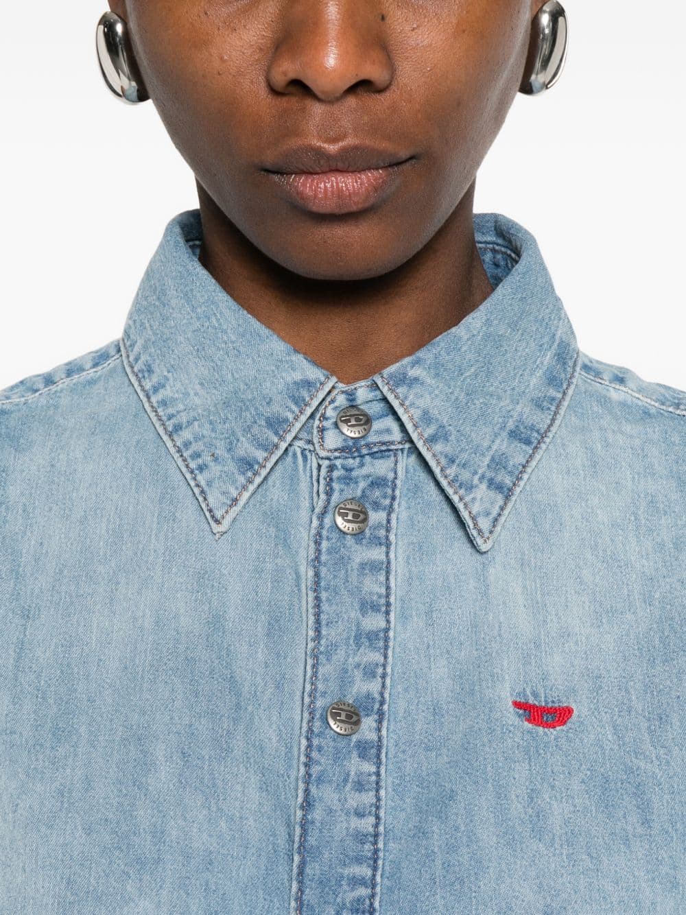 DIESEL diesel camicia de-eazy-sl donna blu - 4