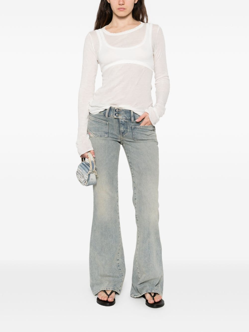 DIESEL diesel jeans d-hush donna blu - 2