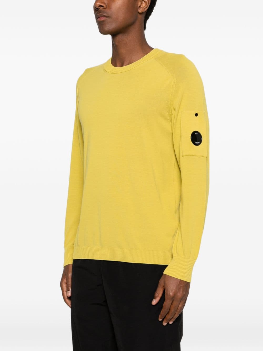 C.P.COMPANY c.p.company maglia scollo tondo uomo giallo - 6
