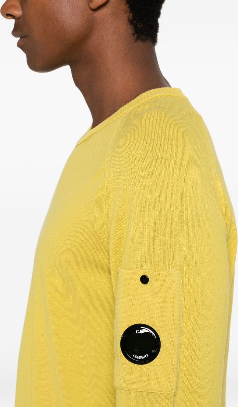C.P.COMPANY c.p.company maglia scollo tondo uomo giallo - 4