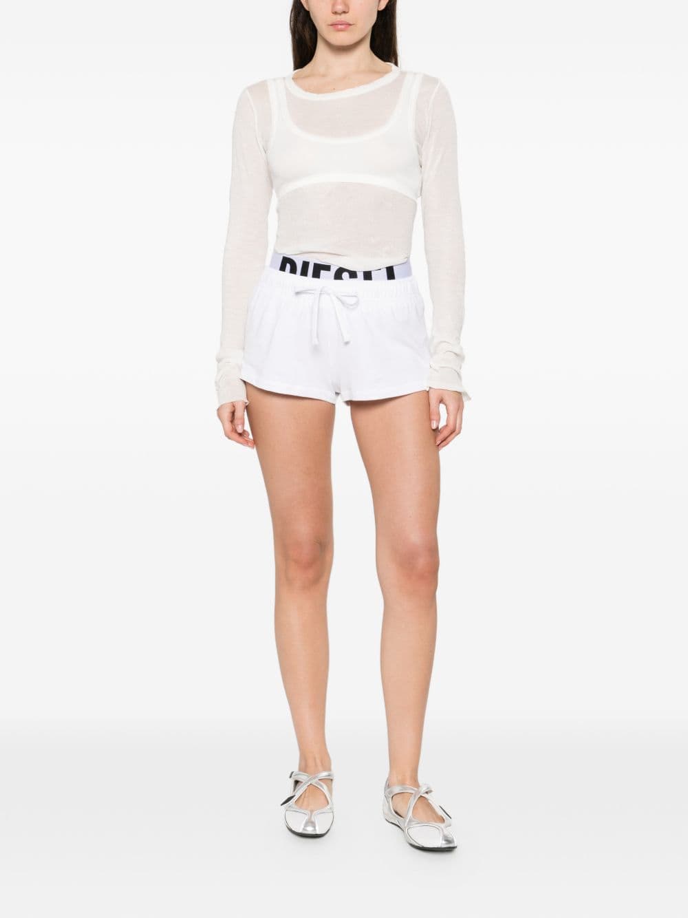 DIESEL diesel short miranda-d-pop donna bianco - 2