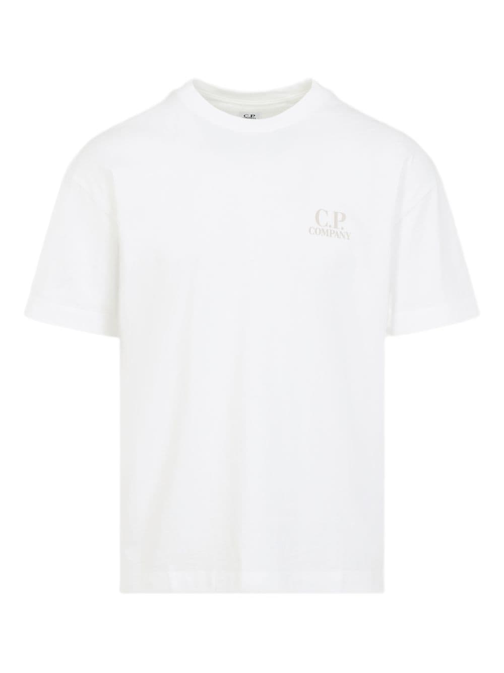 C.P.COMPANY c.p.company t-shirt bianco uomo logo posteriore - 4