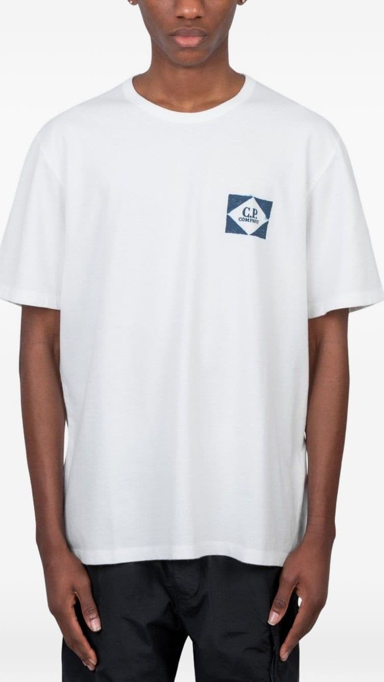 C.P.COMPANY c.p.company t-shirt bianco uomo stampa posteriore - 6
