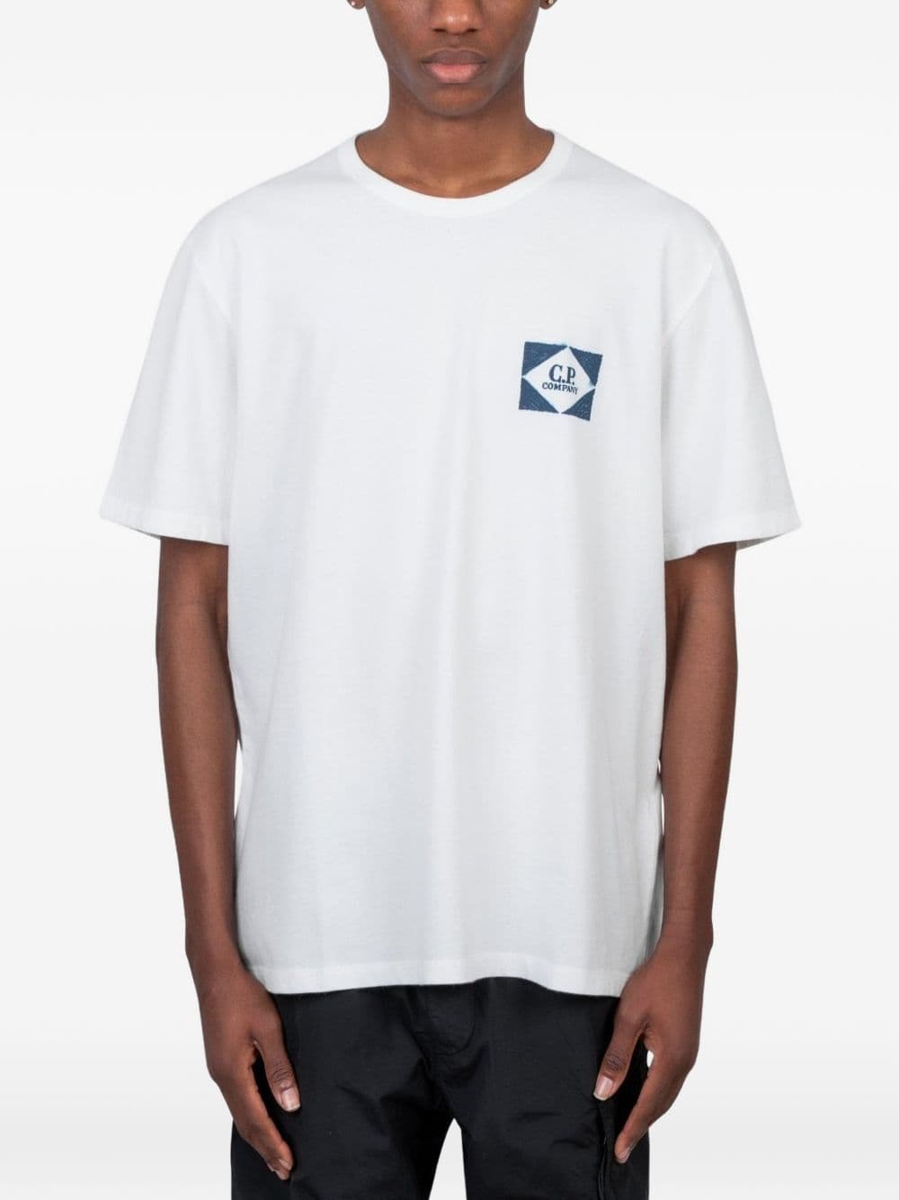 C.P.COMPANY c.p.company t-shirt bianco uomo stampa posteriore - 6