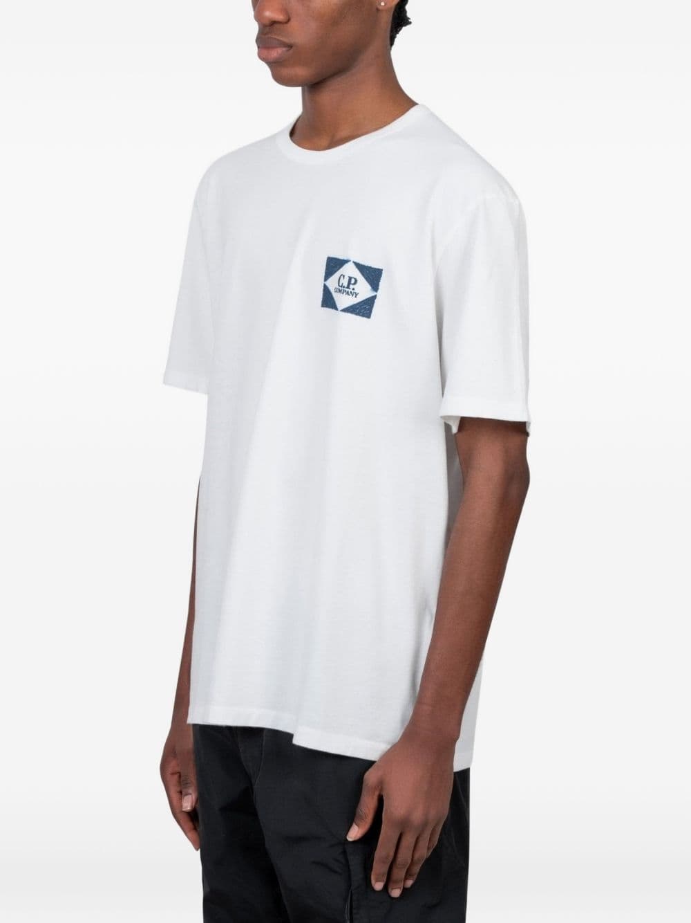 C.P.COMPANY c.p.company t-shirt bianco uomo stampa posteriore - 2