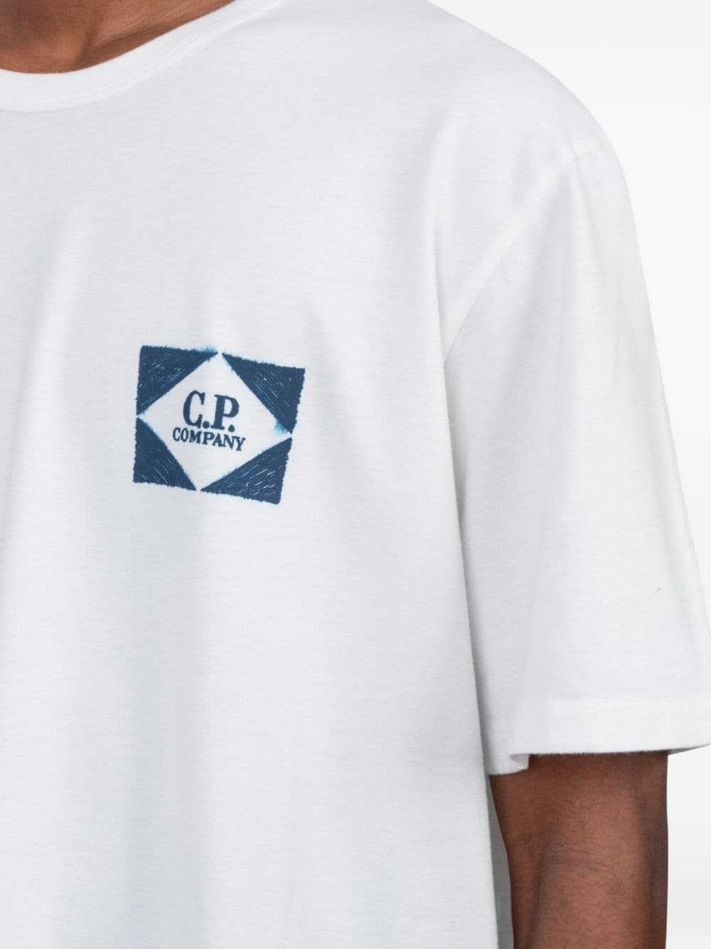 C.P.COMPANY c.p.company t-shirt bianco uomo stampa posteriore - 3