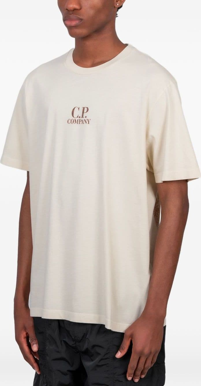 C.P.COMPANY c.p.company t-shirt stampa posteriore uomo beige - 2