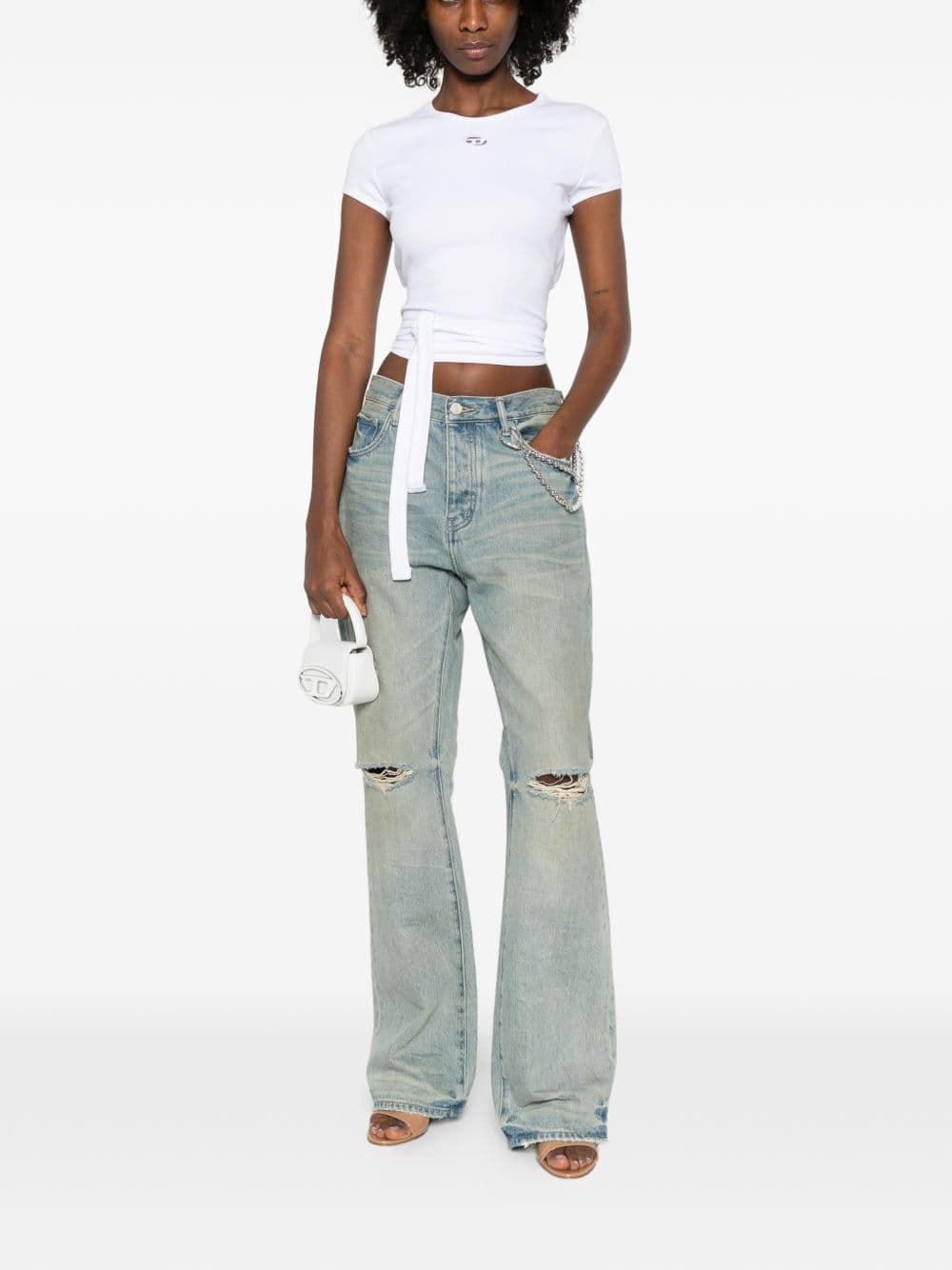DIESEL diesel t-shirt annodata donna bianco - 2