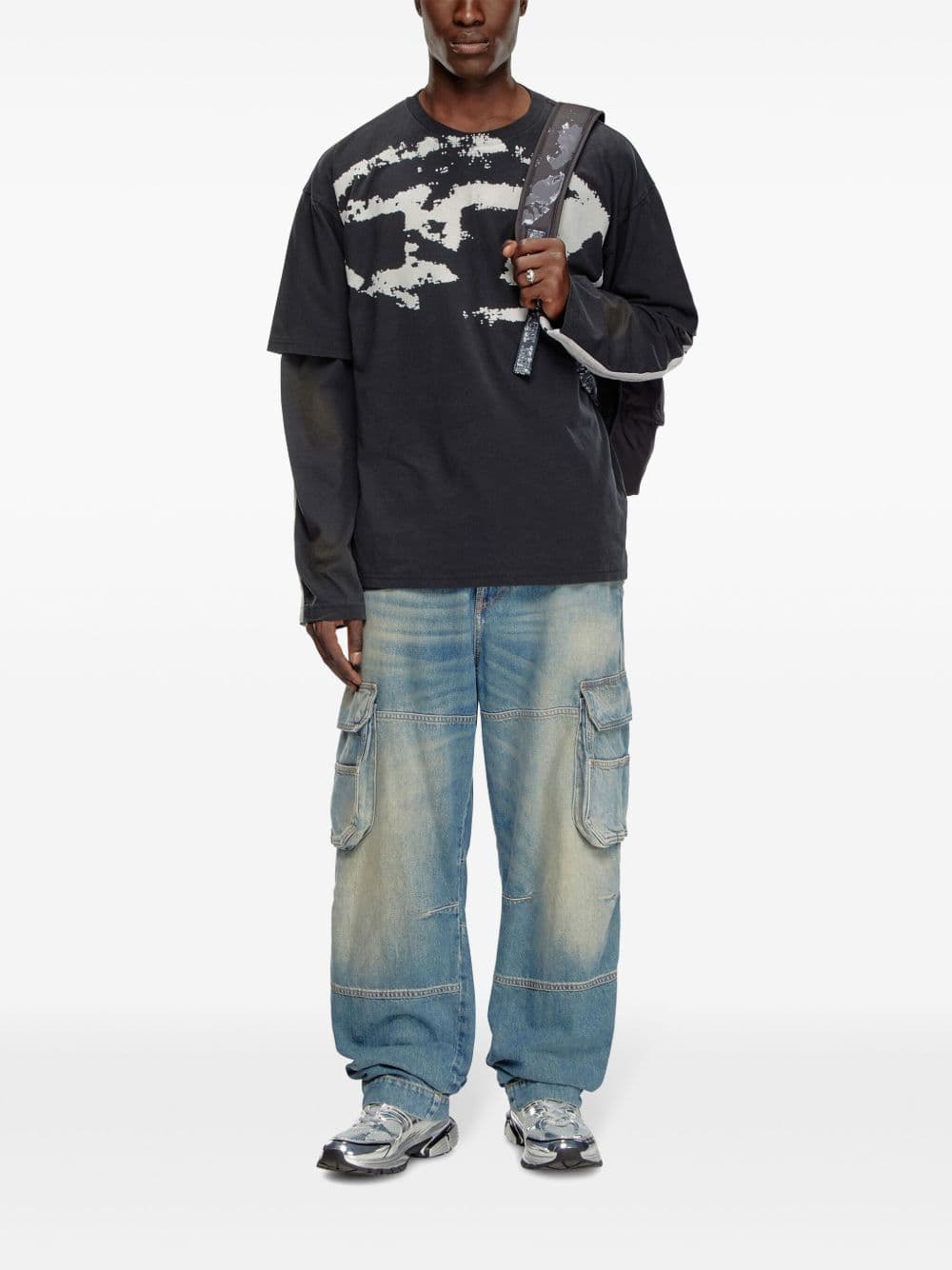DIESEL diesel t-shirt t-boxt uomo nero - 2