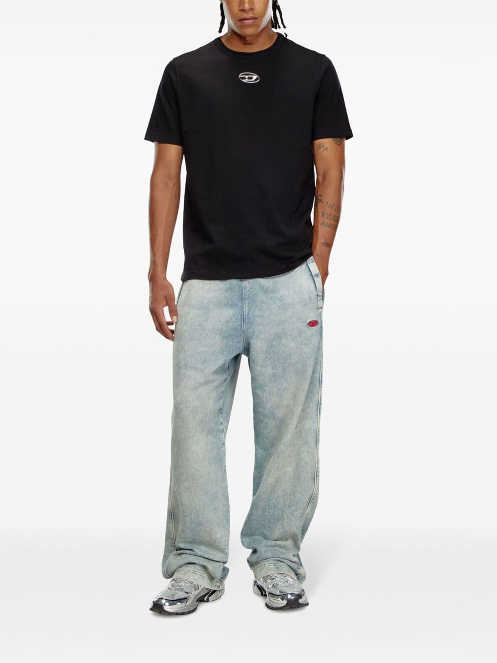 DIESEL diesel t-shirt t-adjust-od uomo nero - 2