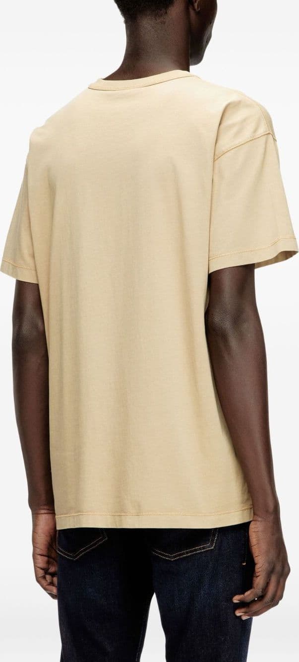 DIESEL diesel t shirt t-norm-iod uomo beige - 3