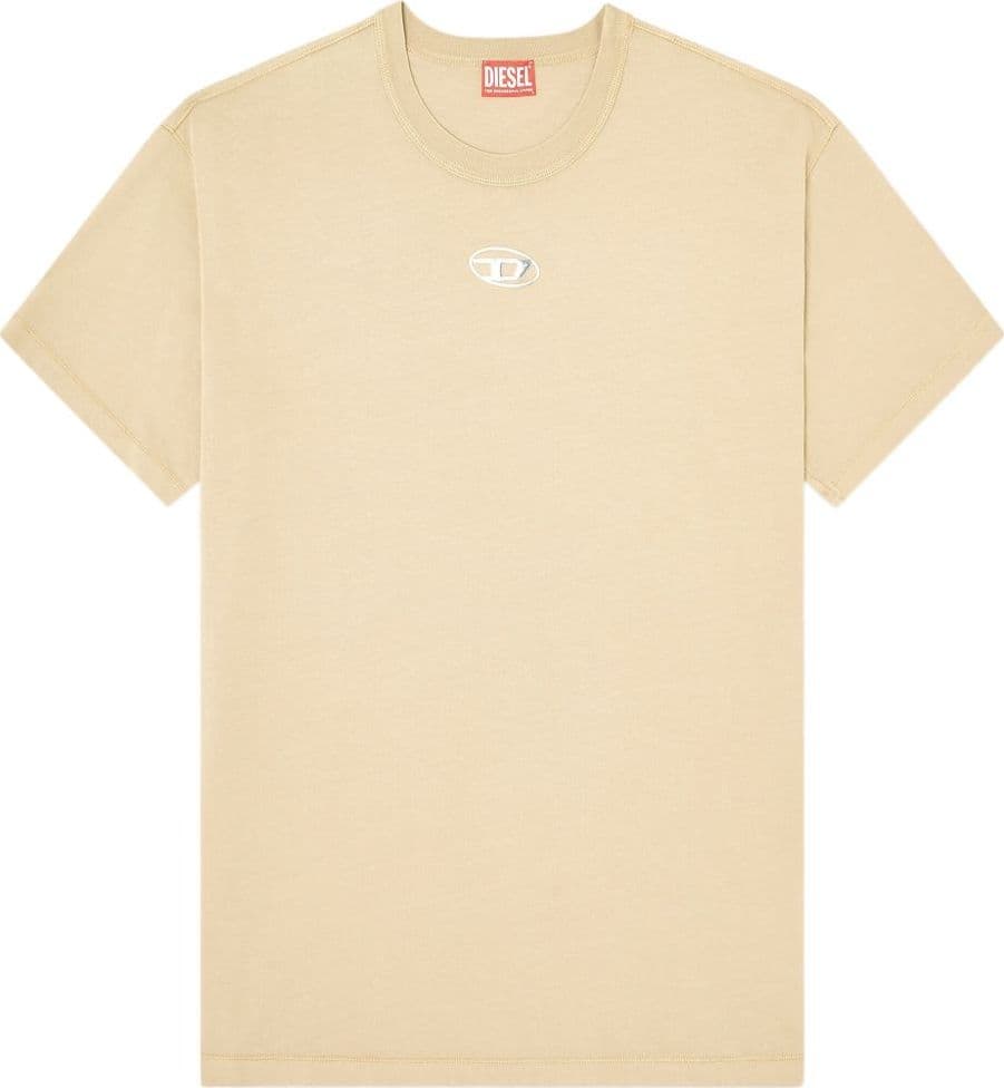 DIESEL diesel t shirt t-norm-iod uomo beige - 4