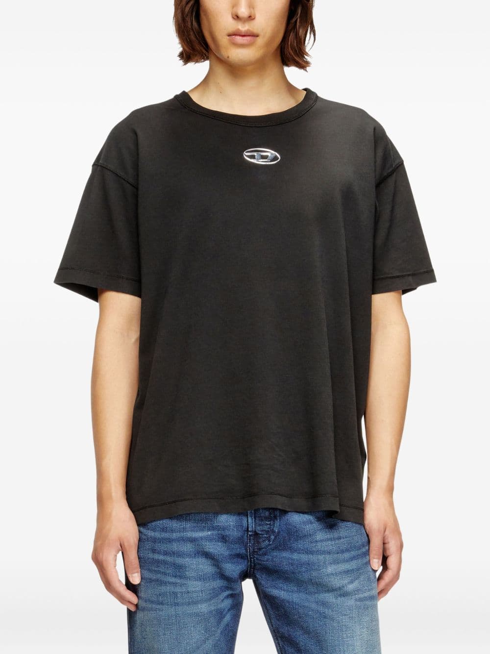 DIESEL diesel t-shirt t-norm-lod uomo nero - 5