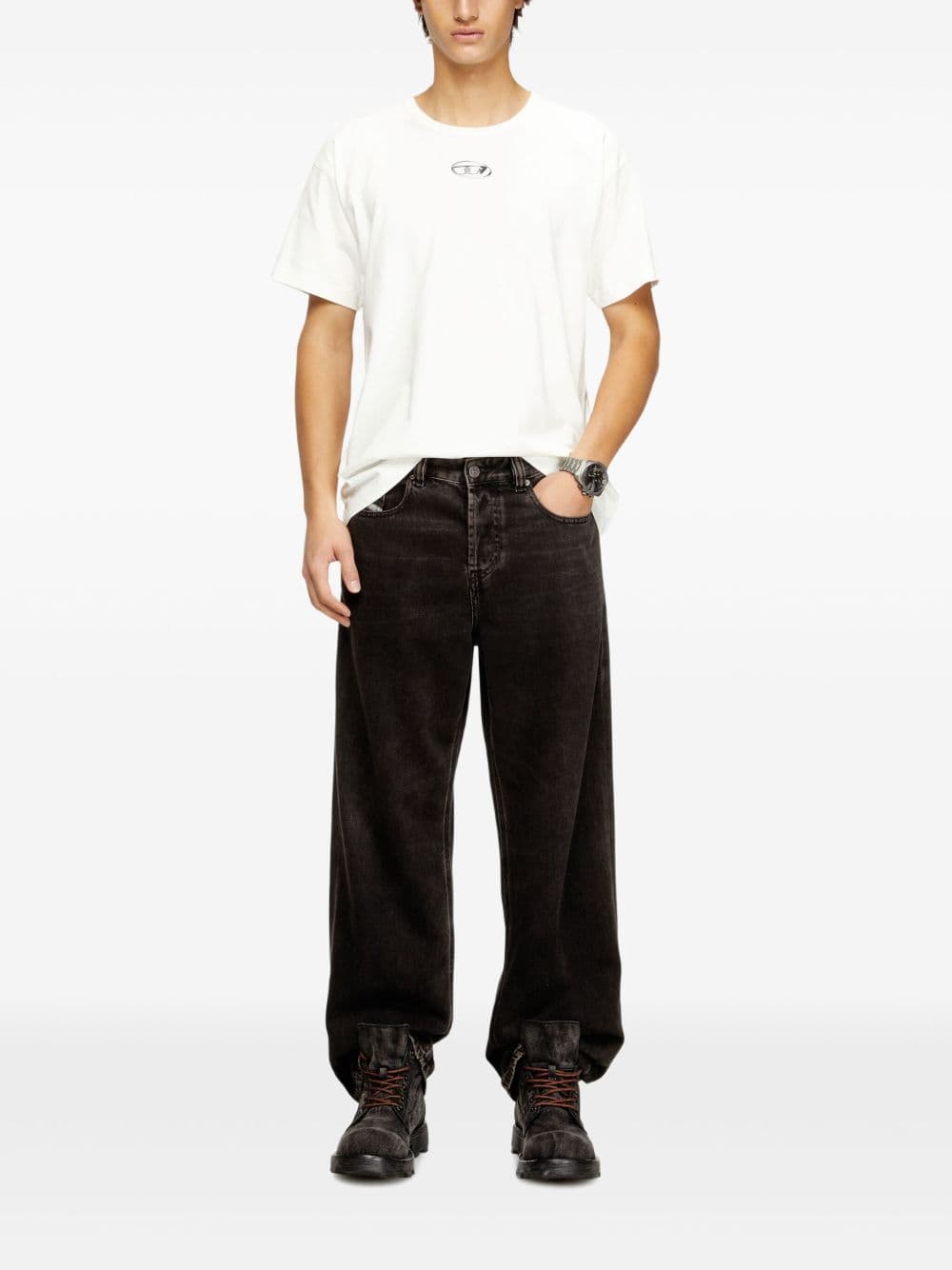 DIESEL diesel t-shirt t-norm-iod uomo bianco - 2