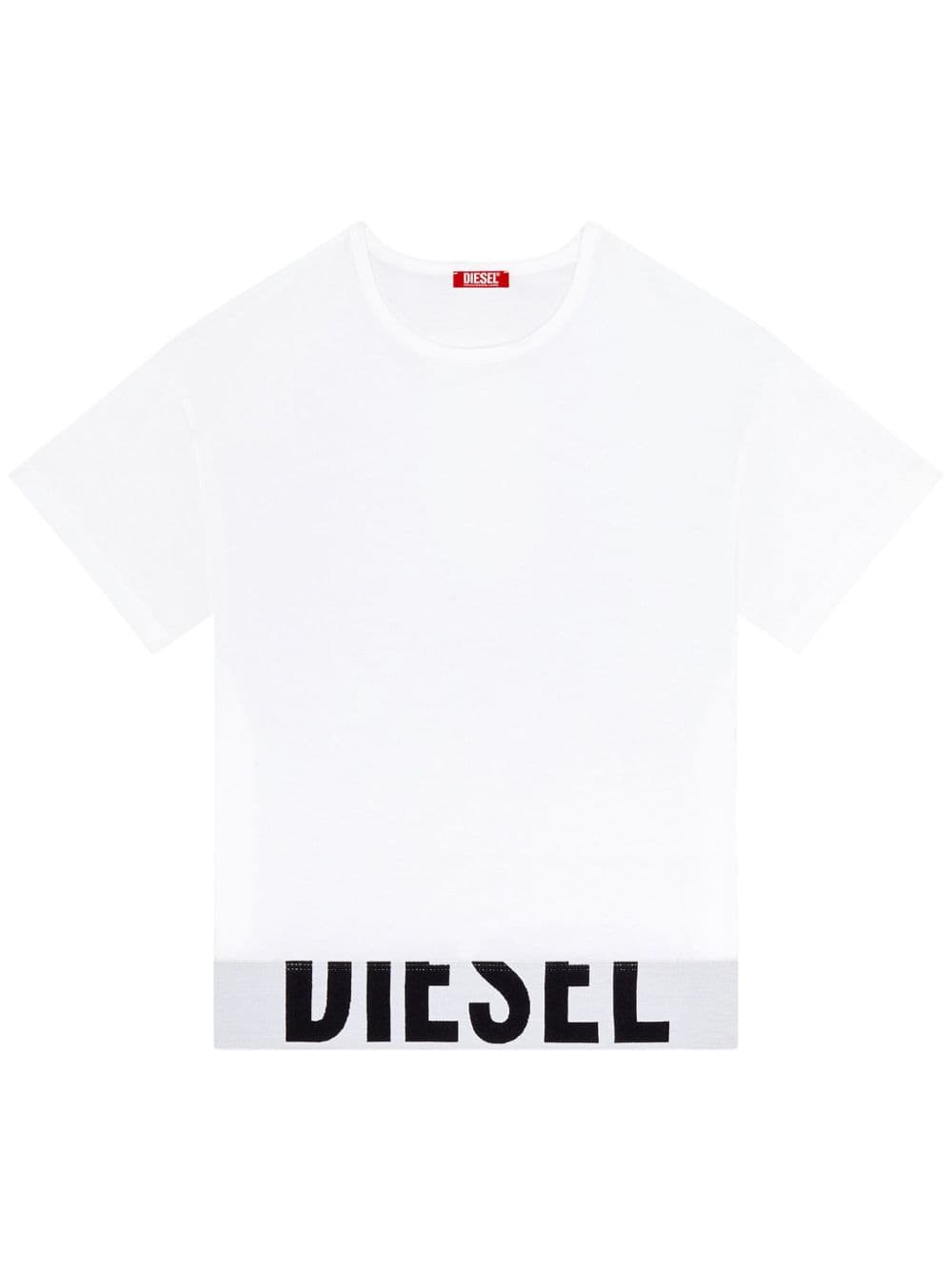 DIESEL diesel t-shirt banda logo donna bianco - 4